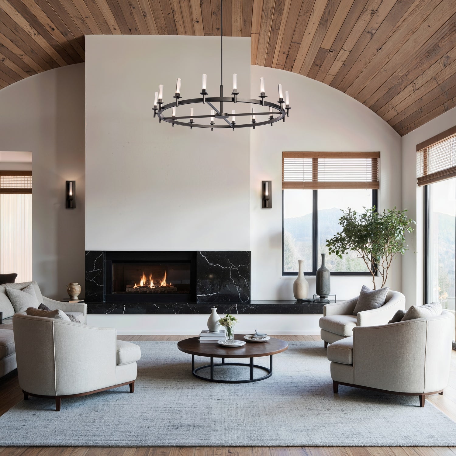 Hubbardton Forge - 131621-SKT-MULT-14-FD0886 - Windsor 16-Light Chandelier - Windsor - Oil Rubbed Bronze