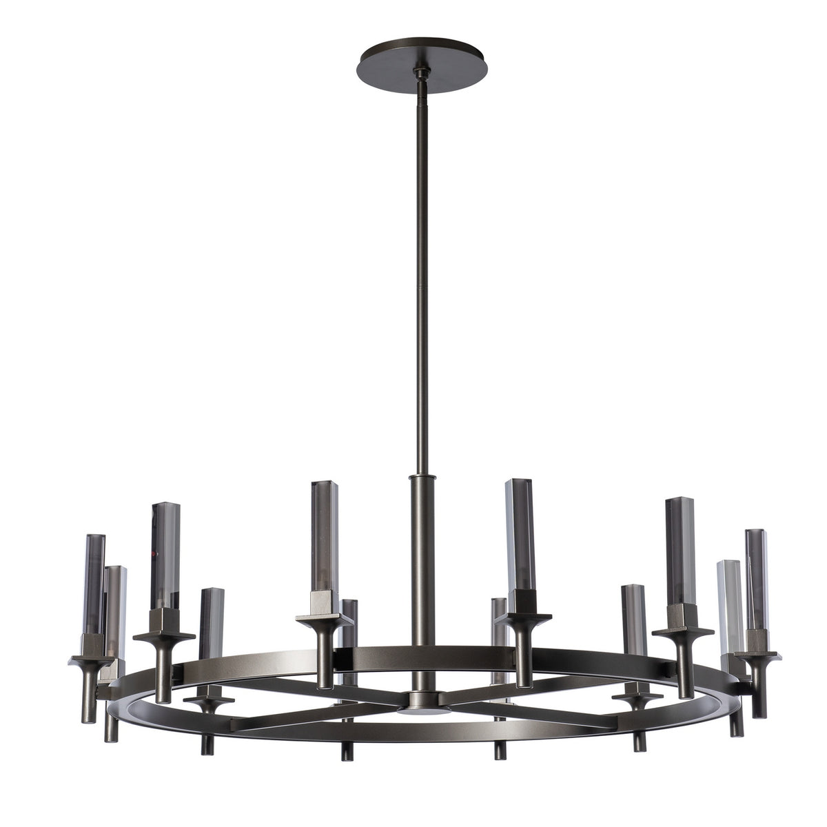 Hubbardton Forge - 131622-SKT-MULT-07-PS0886 - Windsor 12-Light Chandelier - Windsor - Dark Smoke