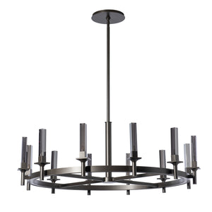 Hubbardton Forge - 131622-SKT-MULT-07-PS0886 - Windsor 12-Light Chandelier - Windsor - Dark Smoke