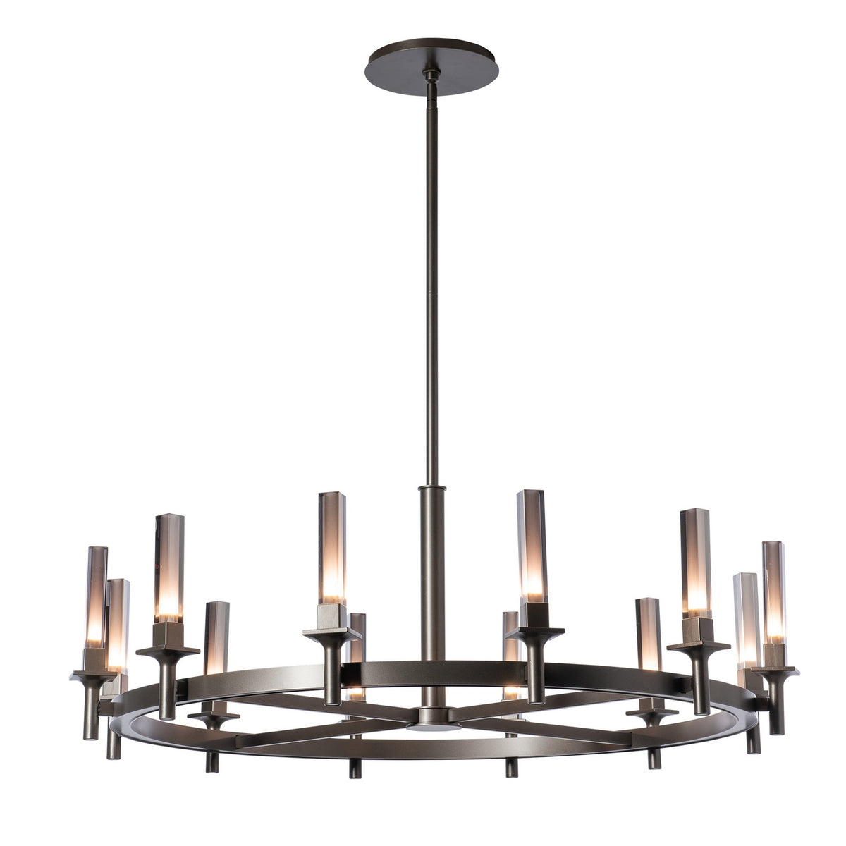 Hubbardton Forge - 131622-SKT-MULT-07-PS0886 - Windsor 12-Light Chandelier - Windsor - Dark Smoke
