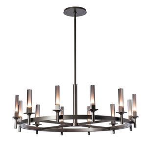 Hubbardton Forge - 131622-SKT-MULT-07-PS0886 - Windsor 12-Light Chandelier - Windsor - Dark Smoke