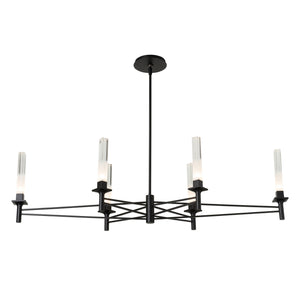 Hubbardton Forge - 131623-SKT-MULT-10-WC0887 - Truss 6-Arm Linear Chandelier - Truss - Black