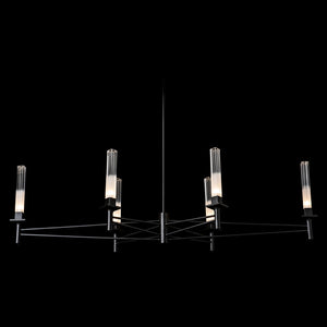Hubbardton Forge - 131623-SKT-MULT-10-WC0887 - Truss 6-Arm Linear Chandelier - Truss - Black