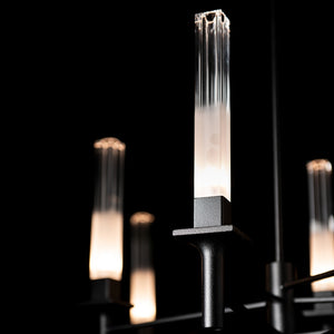 Hubbardton Forge - 131623-SKT-MULT-10-WC0887 - Truss 6-Arm Linear Chandelier - Truss - Black
