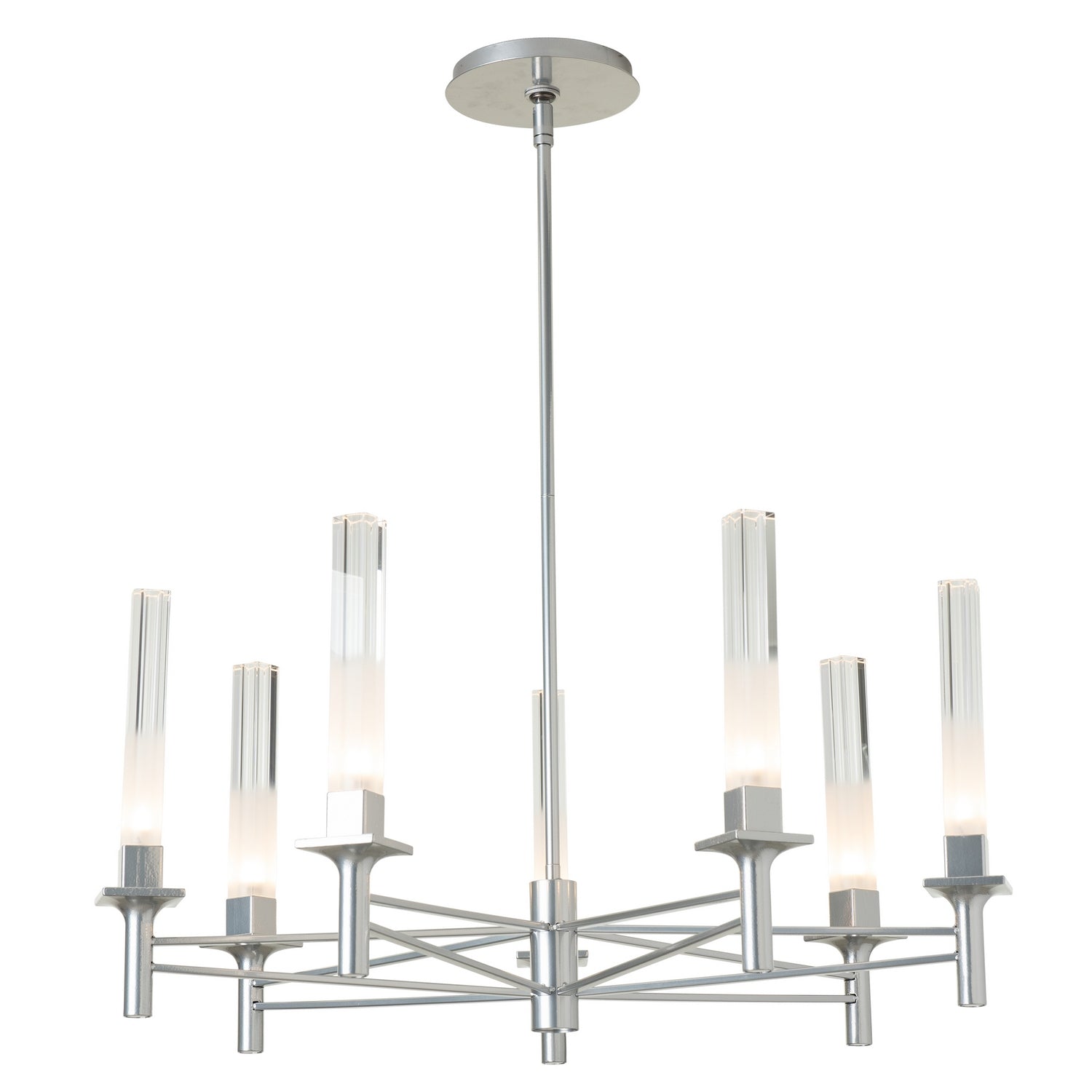 Hubbardton Forge - 131624-SKT-MULT-85-WC0887 - Truss 7-Arm Round Chandelier - Truss - Sterling