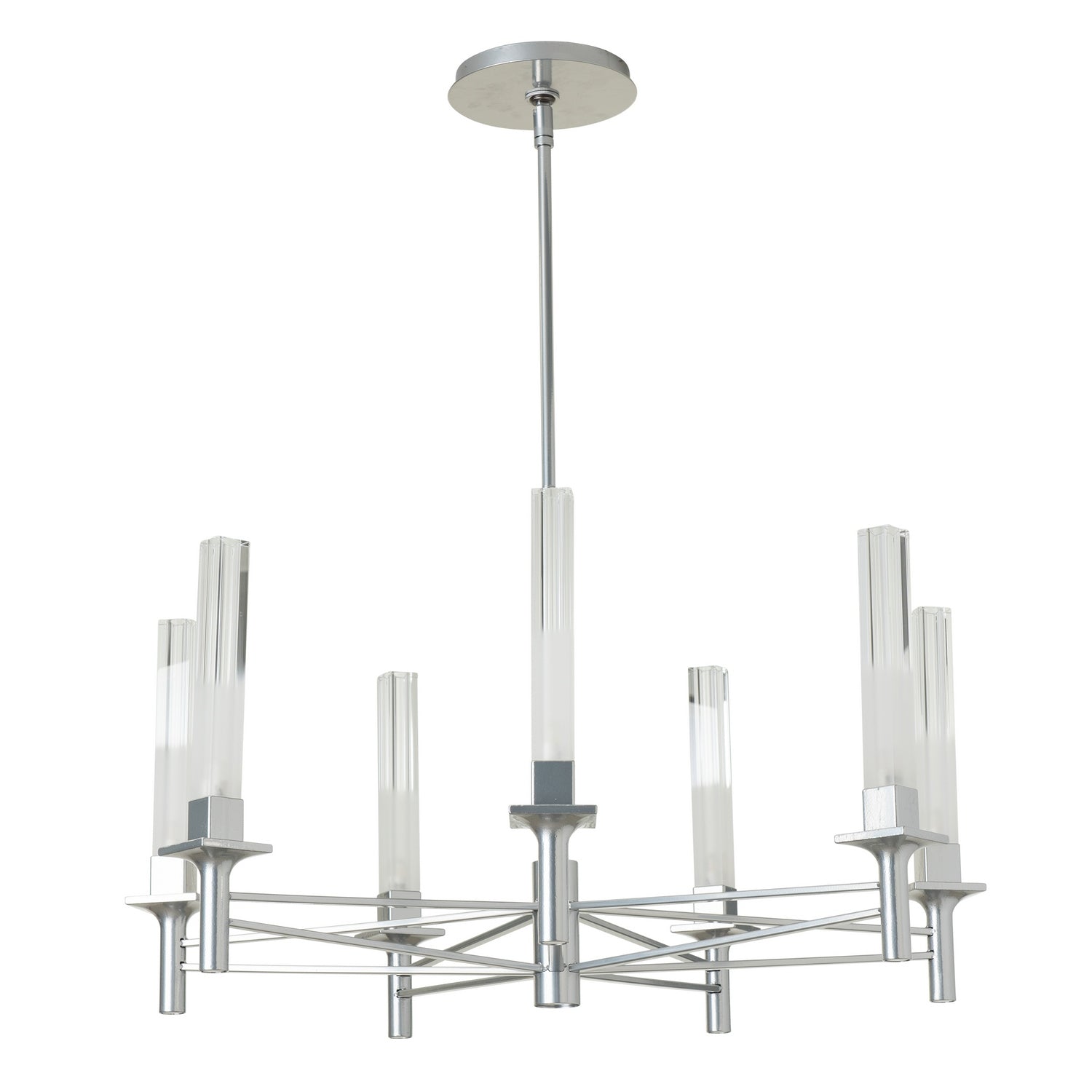 Hubbardton Forge - 131624-SKT-MULT-85-WC0887 - Truss 7-Arm Round Chandelier - Truss - Sterling
