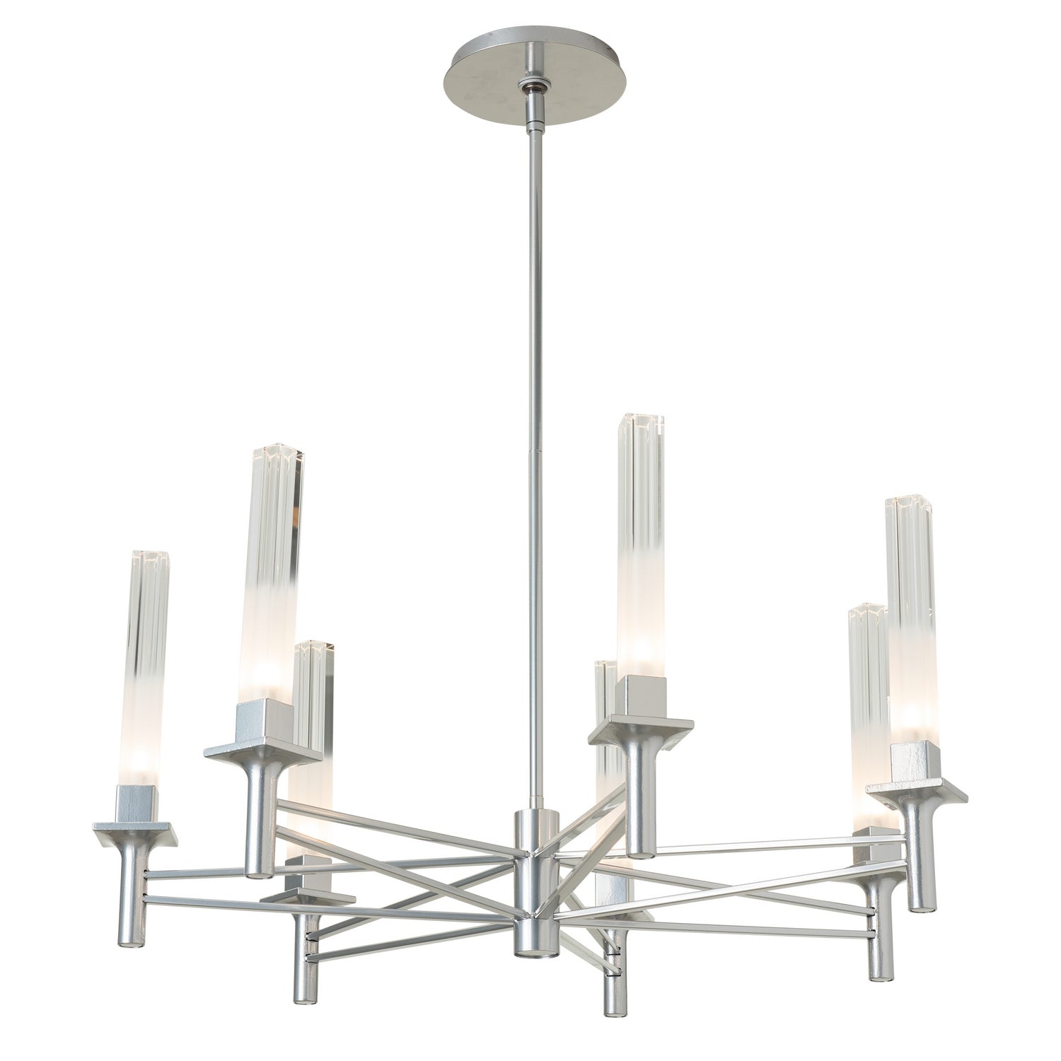 Hubbardton Forge - 131624-SKT-MULT-85-WC0887 - Truss 7-Arm Round Chandelier - Truss - Sterling