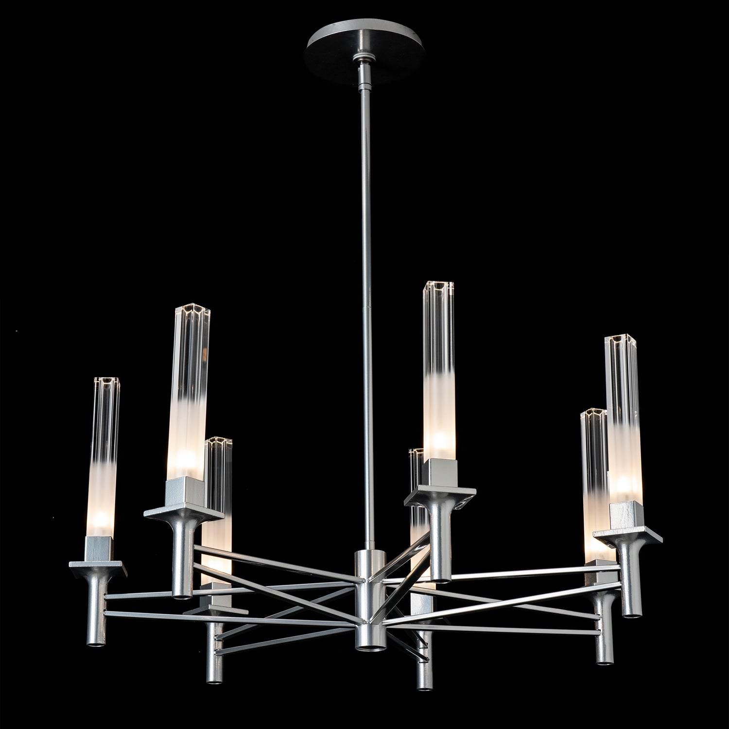 Hubbardton Forge - 131624-SKT-MULT-85-WC0887 - Truss 7-Arm Round Chandelier - Truss - Sterling