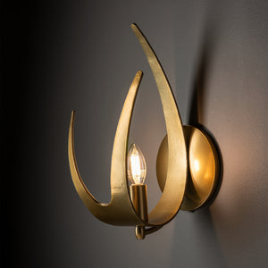 Hubbardton Forge - 204072-SKT-RGT-86 - Caribou 1-Light Sconce - Caribou - Modern Brass