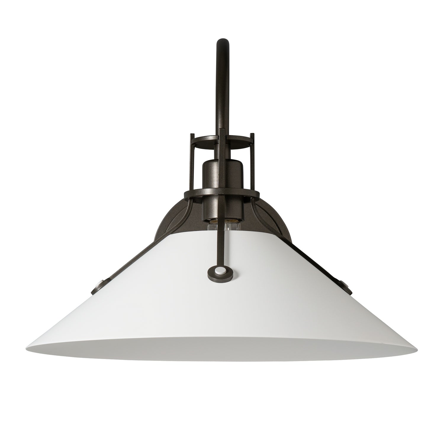Hubbardton Forge - 209321-SKT-07-02 - Henry Large Metal Shade Sconce - Henry - Dark Smoke