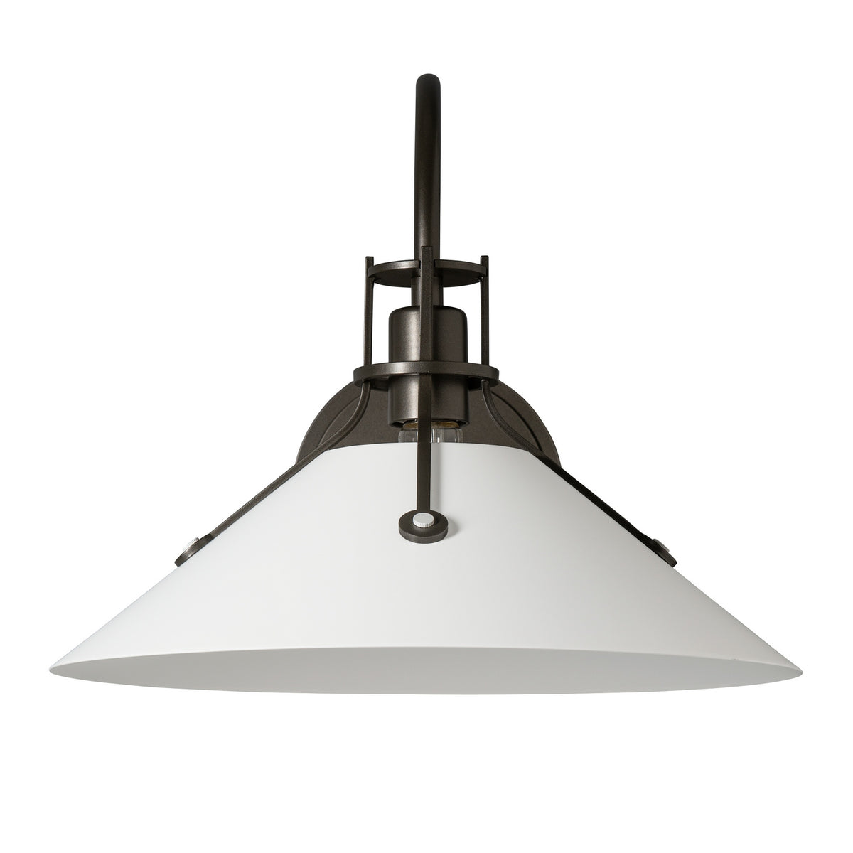 Hubbardton Forge - 209321-SKT-07-02 - Henry Large Metal Shade Sconce - Henry - Dark Smoke