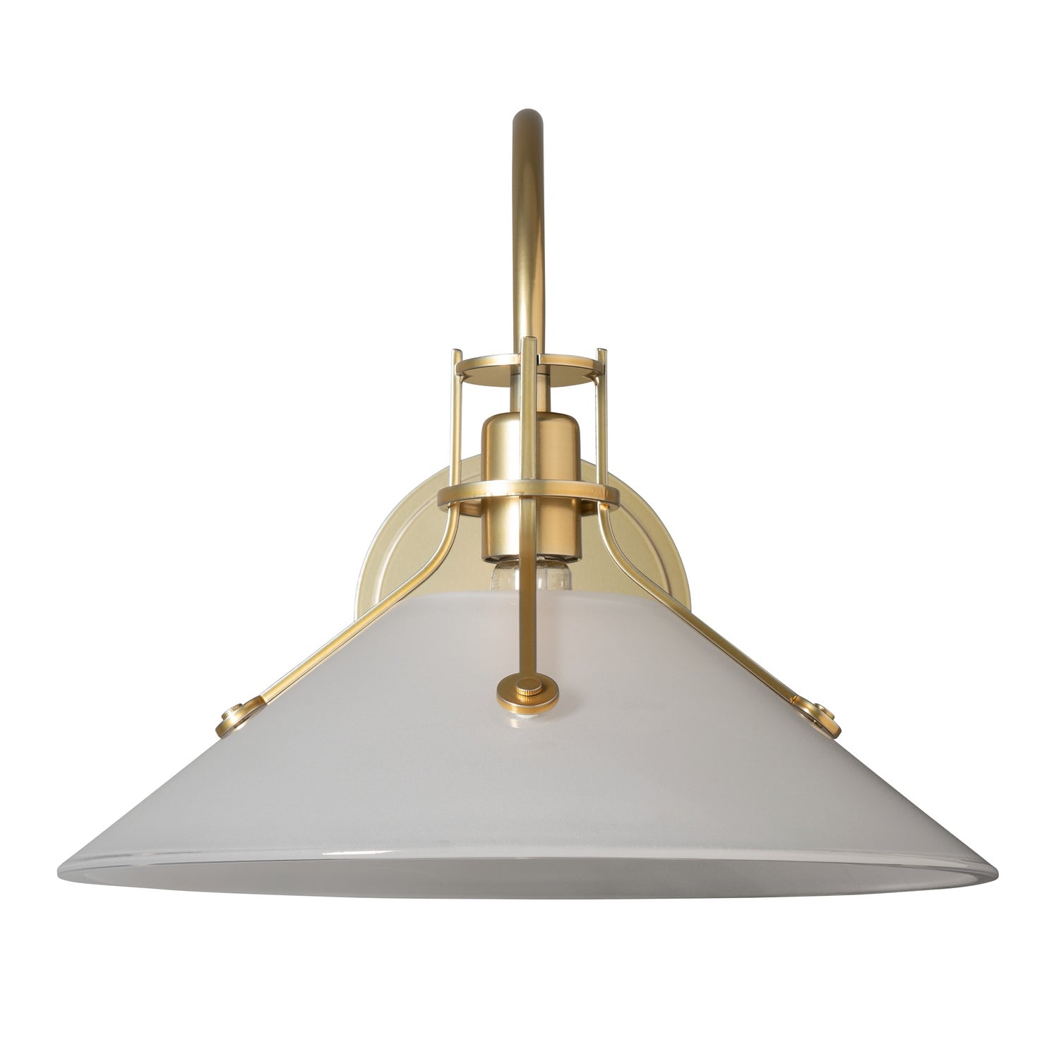 Hubbardton Forge - 209322-SKT-86-FD0686 - Henry Large Glass Shade Sconce - Henry - Modern Brass