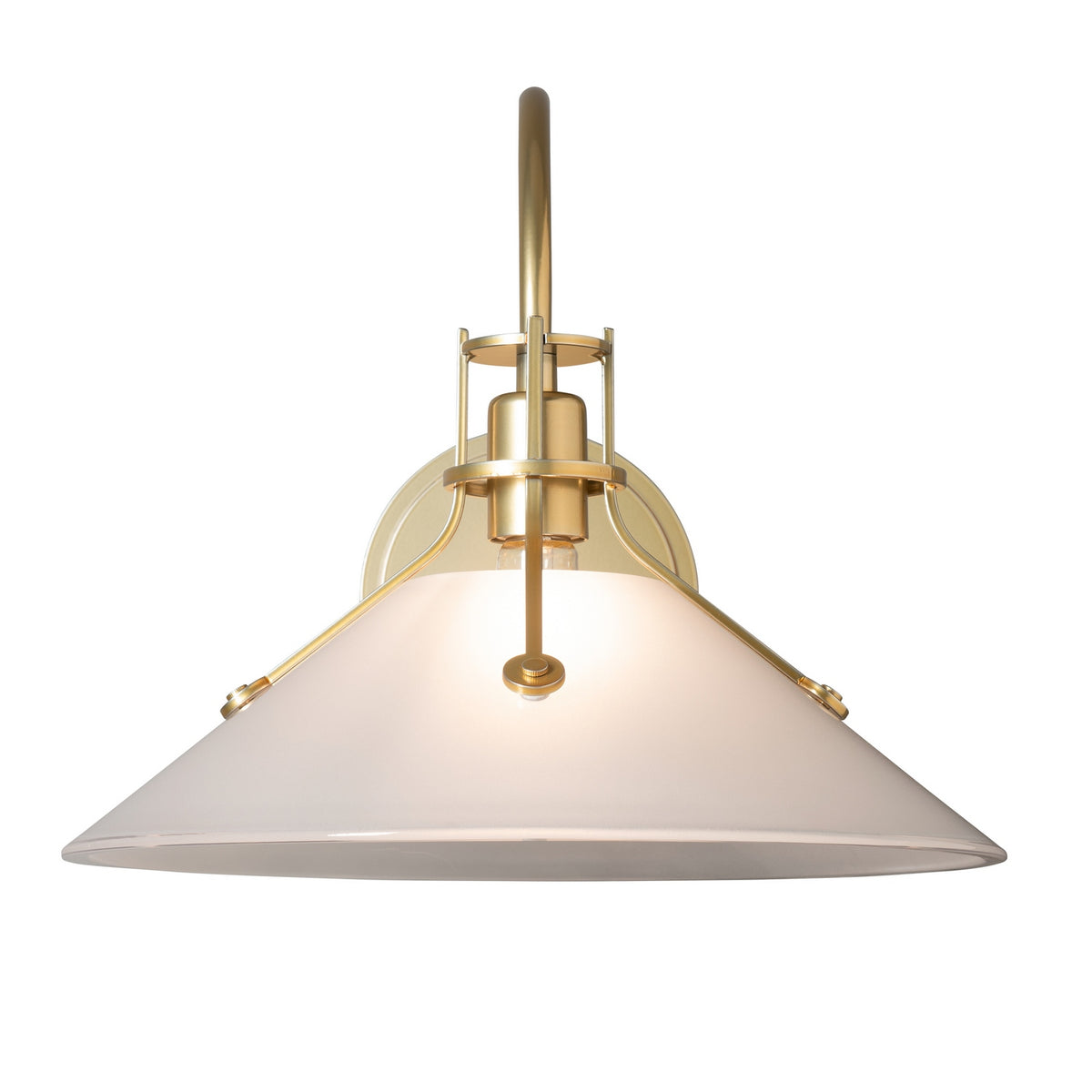 Hubbardton Forge - 209322-SKT-86-FD0686 - Henry Large Glass Shade Sconce - Henry - Modern Brass