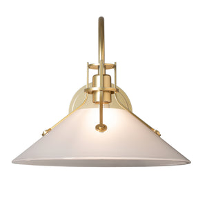 Hubbardton Forge - 209322-SKT-86-FD0686 - Henry Large Glass Shade Sconce - Henry - Modern Brass