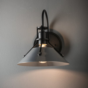 Hubbardton Forge - 209323-SKT-10-85 - Henry Large Glass Shade Sconce - Henry - Black