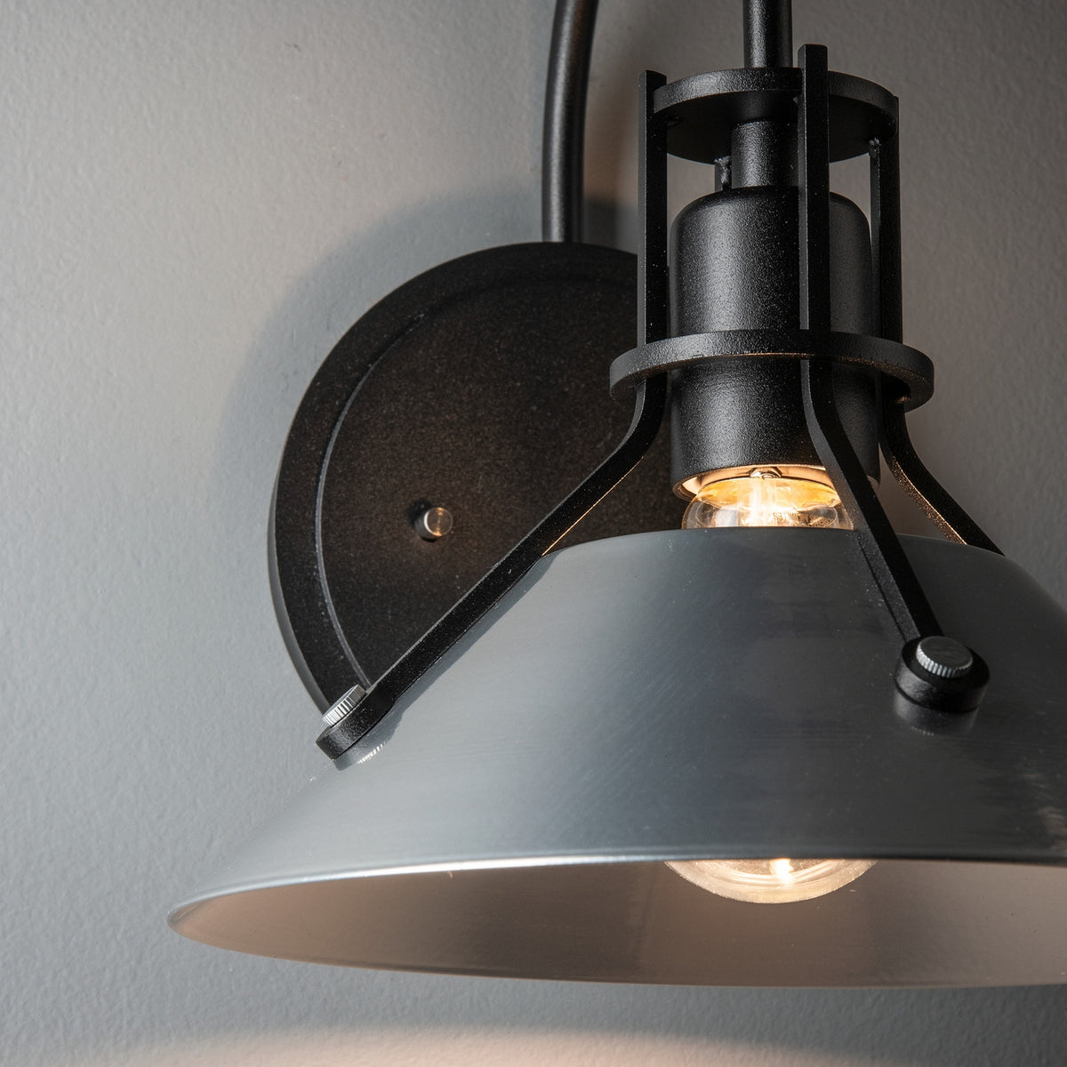 Hubbardton Forge - 209323-SKT-10-85 - Henry Large Glass Shade Sconce - Henry - Black