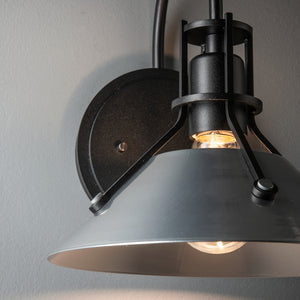 Hubbardton Forge - 209323-SKT-10-85 - Henry Large Glass Shade Sconce - Henry - Black