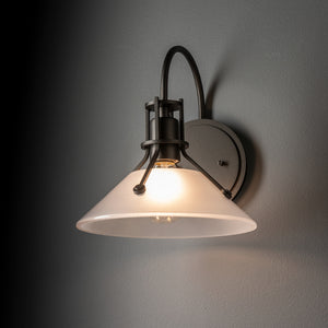Hubbardton Forge - 209324-SKT-14-FD0673 - Henry Small Glass Shade Sconce - Henry - Oil Rubbed Bronze
