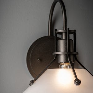 Hubbardton Forge - 209324-SKT-14-FD0673 - Henry Small Glass Shade Sconce - Henry - Oil Rubbed Bronze