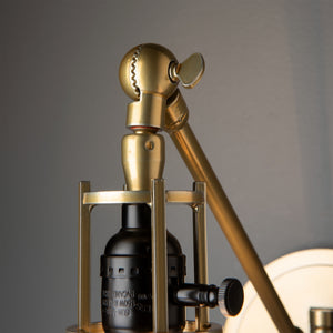 Hubbardton Forge - 209325-SKT-86-86 - Henry Swing Arm Metal Shade Sconce - Henry - Modern Brass
