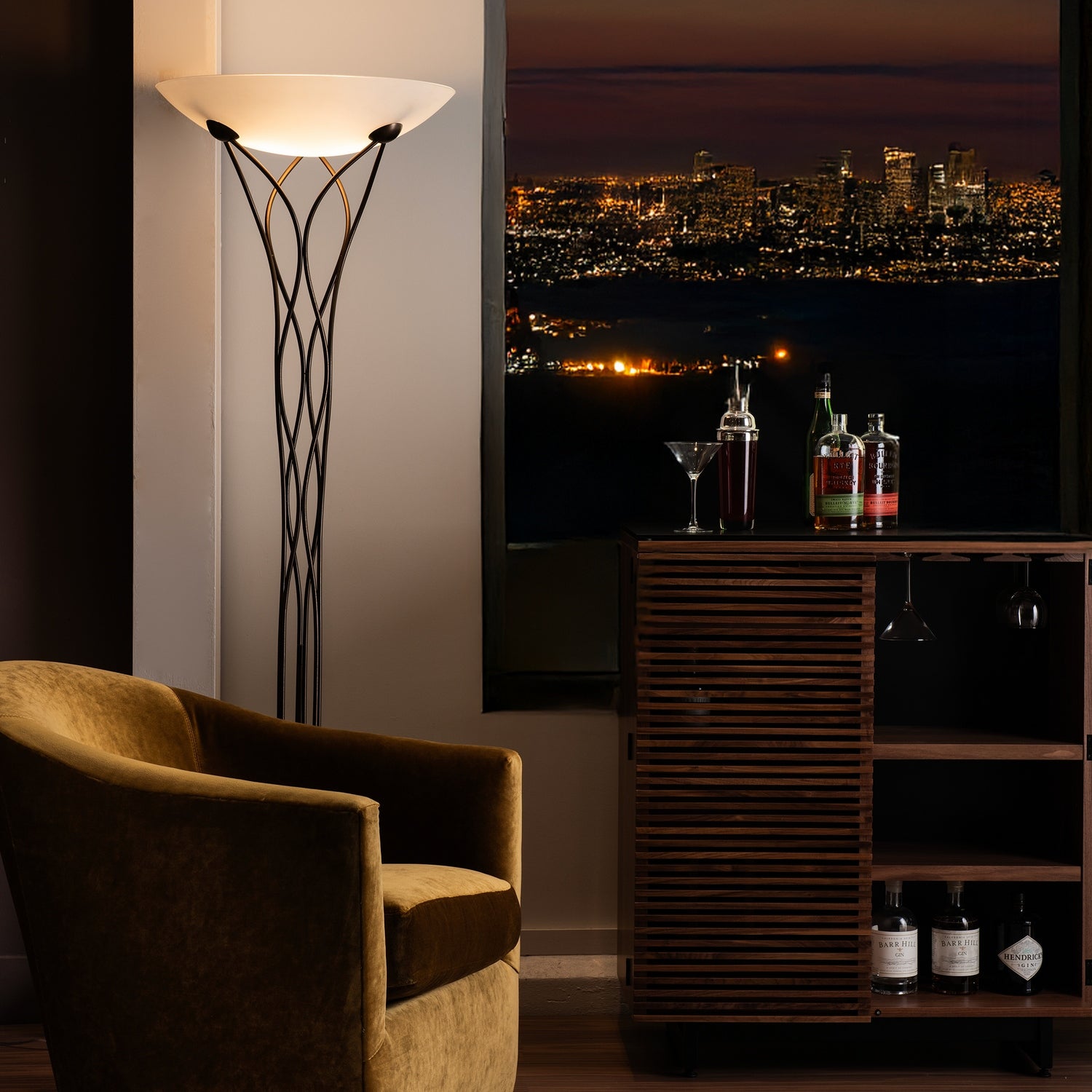 Hubbardton Forge - 241204-SKT-05-GG0861 - Lattice Torchiere - Lattice - Bronze