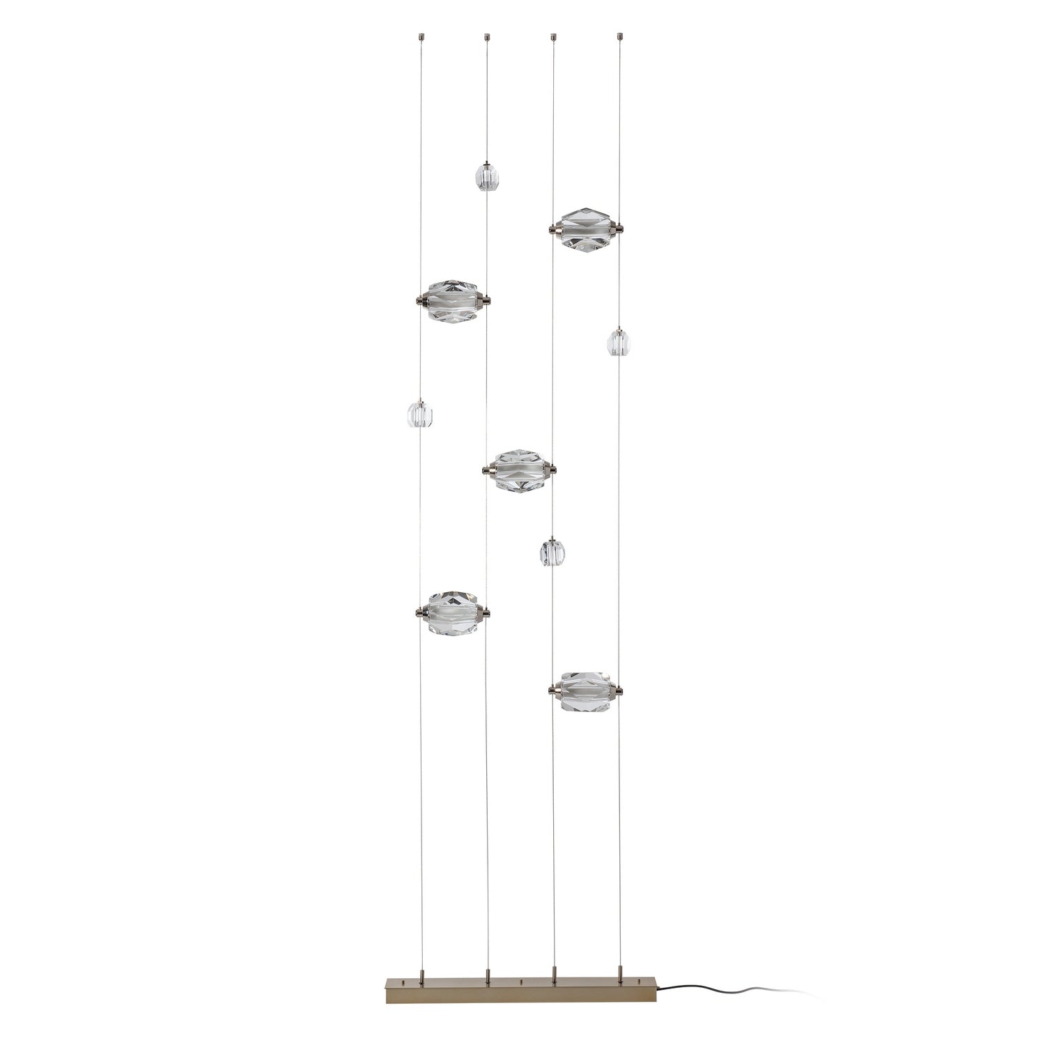 Hubbardton Forge - 289470-LED-STND-86-CR - Gatsby 5-Light Floor to Ceiling Plug-In LED Lamp - Gatsby - Modern Brass
