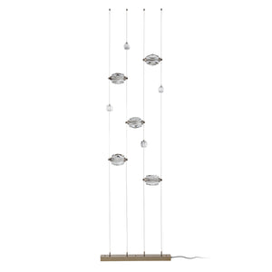 Hubbardton Forge - 289470-LED-STND-86-CR - Gatsby 5-Light Floor to Ceiling Plug-In LED Lamp - Gatsby - Modern Brass