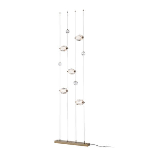 Hubbardton Forge - 289470-LED-STND-86-CR - Gatsby 5-Light Floor to Ceiling Plug-In LED Lamp - Gatsby - Modern Brass
