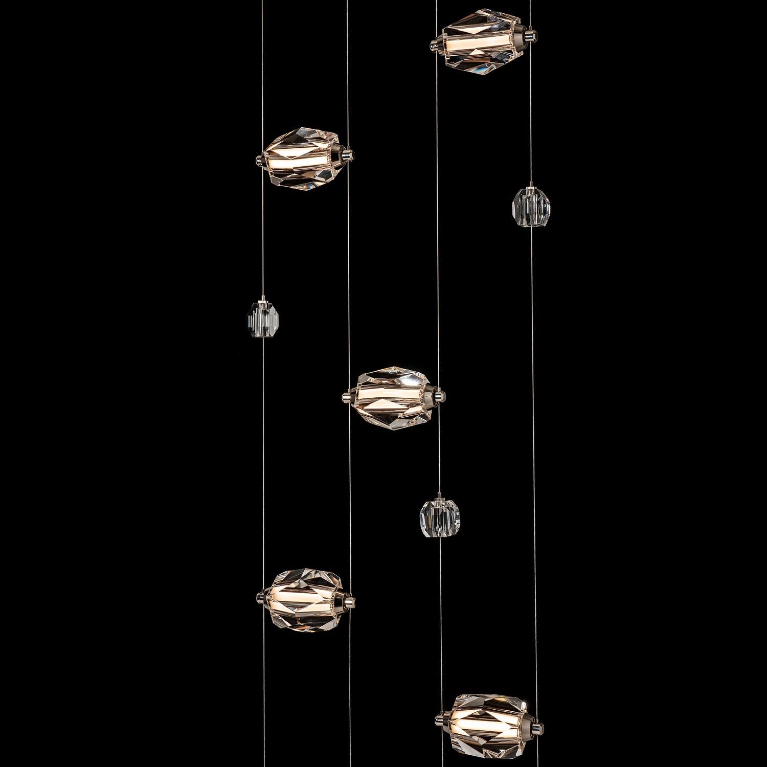 Hubbardton Forge - 289470-LED-STND-86-CR - Gatsby 5-Light Floor to Ceiling Plug-In LED Lamp - Gatsby - Modern Brass