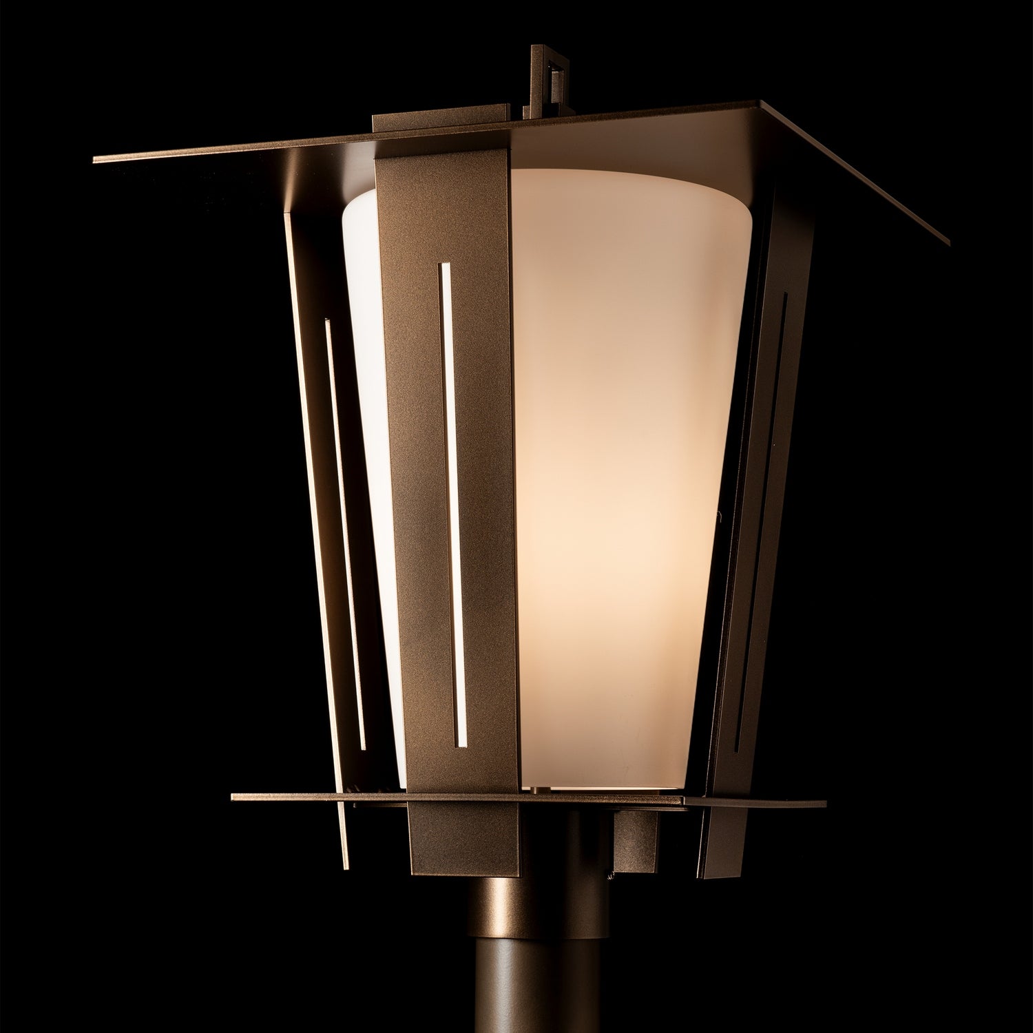 Hubbardton Forge - 342026-SKT-75-GG0884 - Linea Outdoor Lantern Post Light - Linea - Coastal Bronze