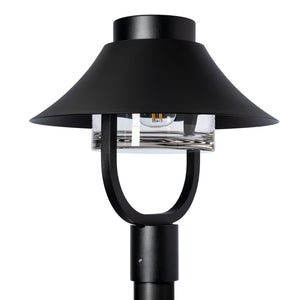 Hubbardton Forge - 342031-SKT-80-ZM0872 - Stowe Outdoor Lantern Post Light - Stowe - Coastal Black