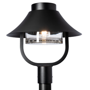 Hubbardton Forge - 342031-SKT-80-ZM0872 - Stowe Outdoor Lantern Post Light - Stowe - Coastal Black