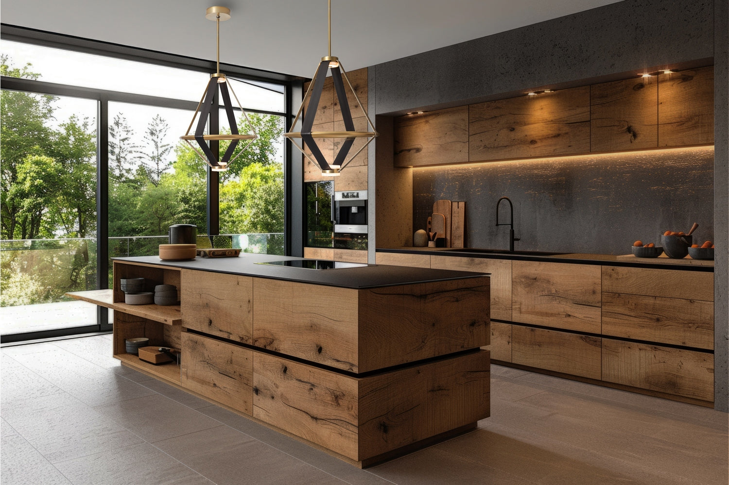 Hubbardton Forge - 401321-LED-MULT-86-LK-AR - Aspen Large LED Lantern - Aspen - Modern Brass