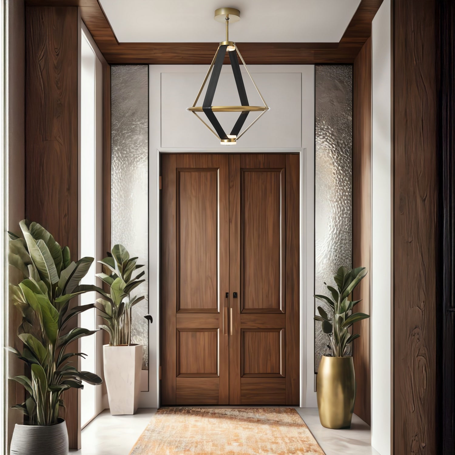 Hubbardton Forge - 401321-LED-MULT-86-LK-AR - Aspen Large LED Lantern - Aspen - Modern Brass