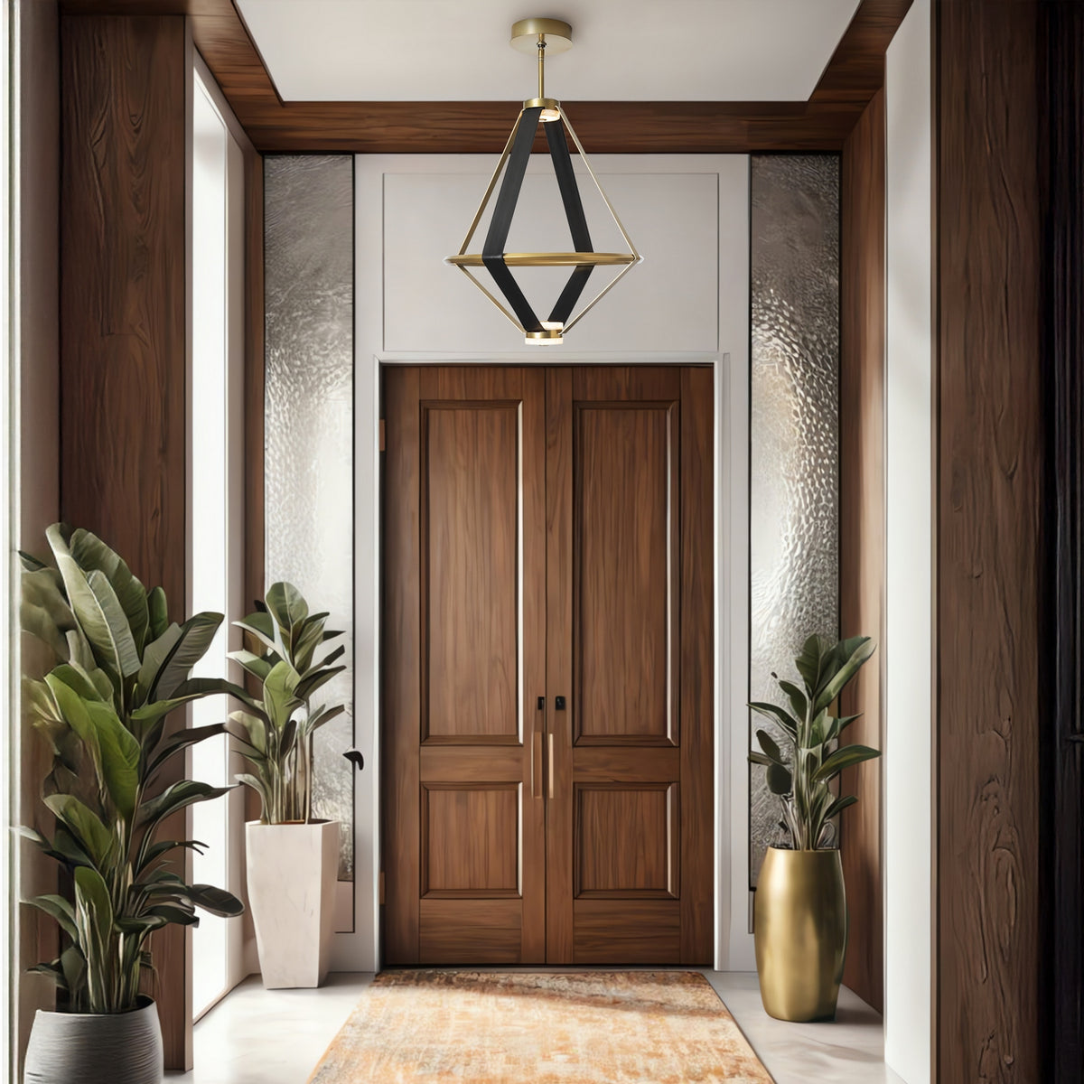 Hubbardton Forge - 401321-LED-MULT-86-LK-AR - Aspen Large LED Lantern - Aspen - Modern Brass