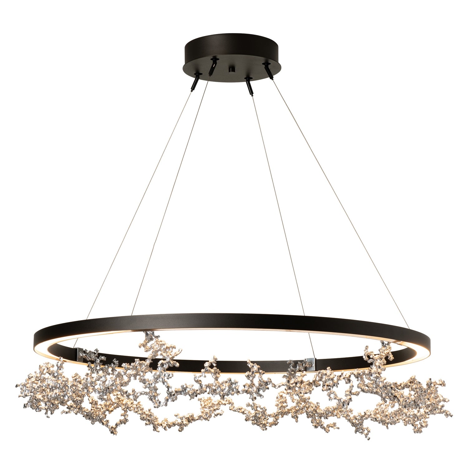 Hubbardton Forge - 401330-LED-STND-14-85 - Coral LED Ring Pendant - Coral - Oil Rubbed Bronze