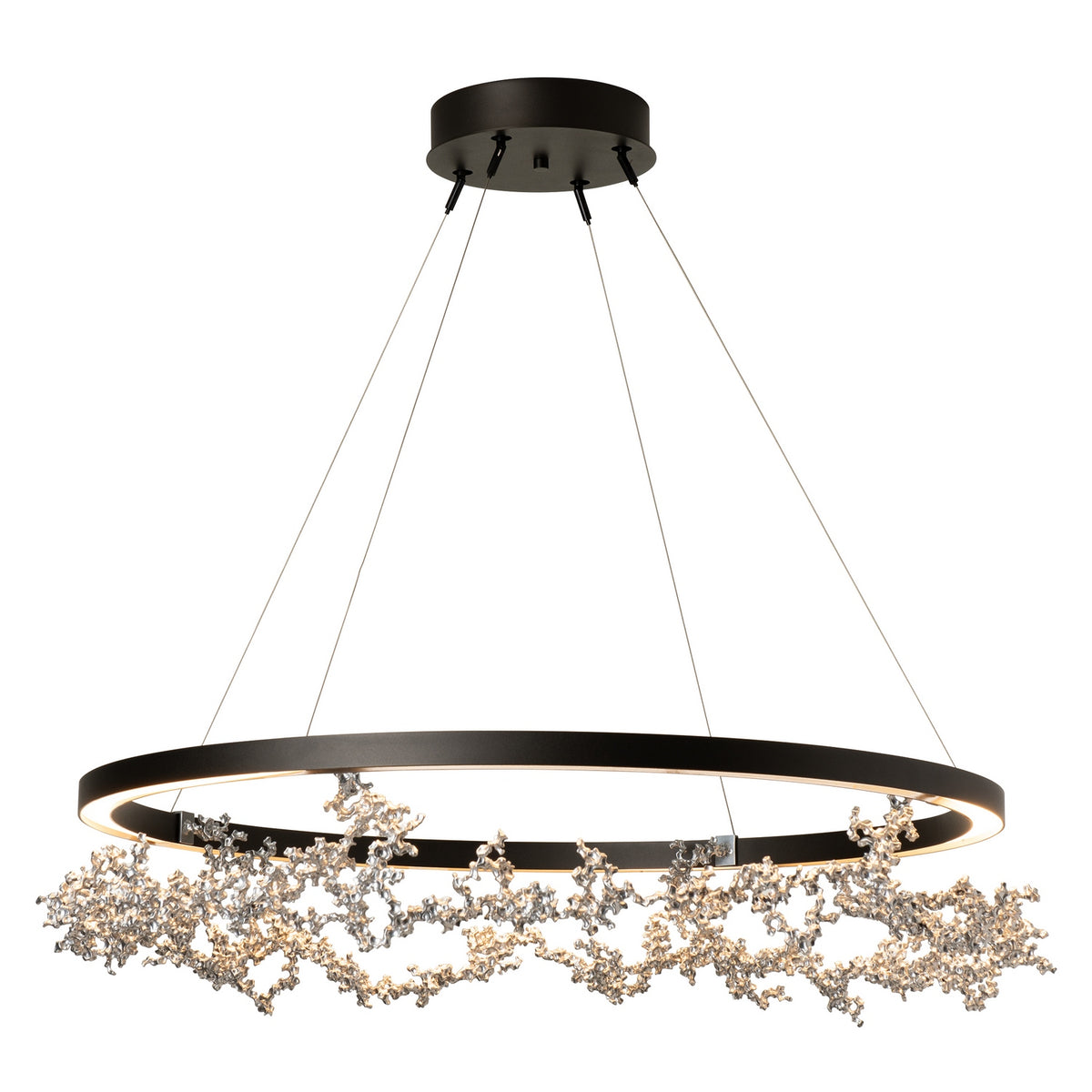 Hubbardton Forge - 401330-LED-STND-14-85 - Coral LED Ring Pendant - Coral - Oil Rubbed Bronze