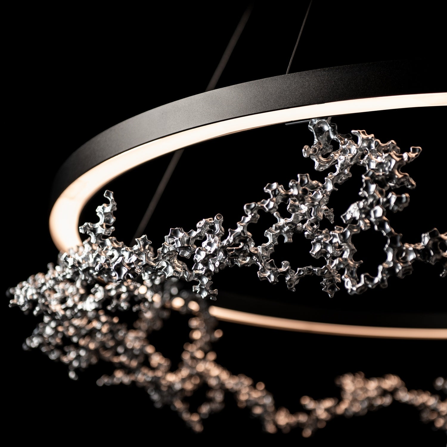Hubbardton Forge - 401330-LED-STND-14-85 - Coral LED Ring Pendant - Coral - Oil Rubbed Bronze