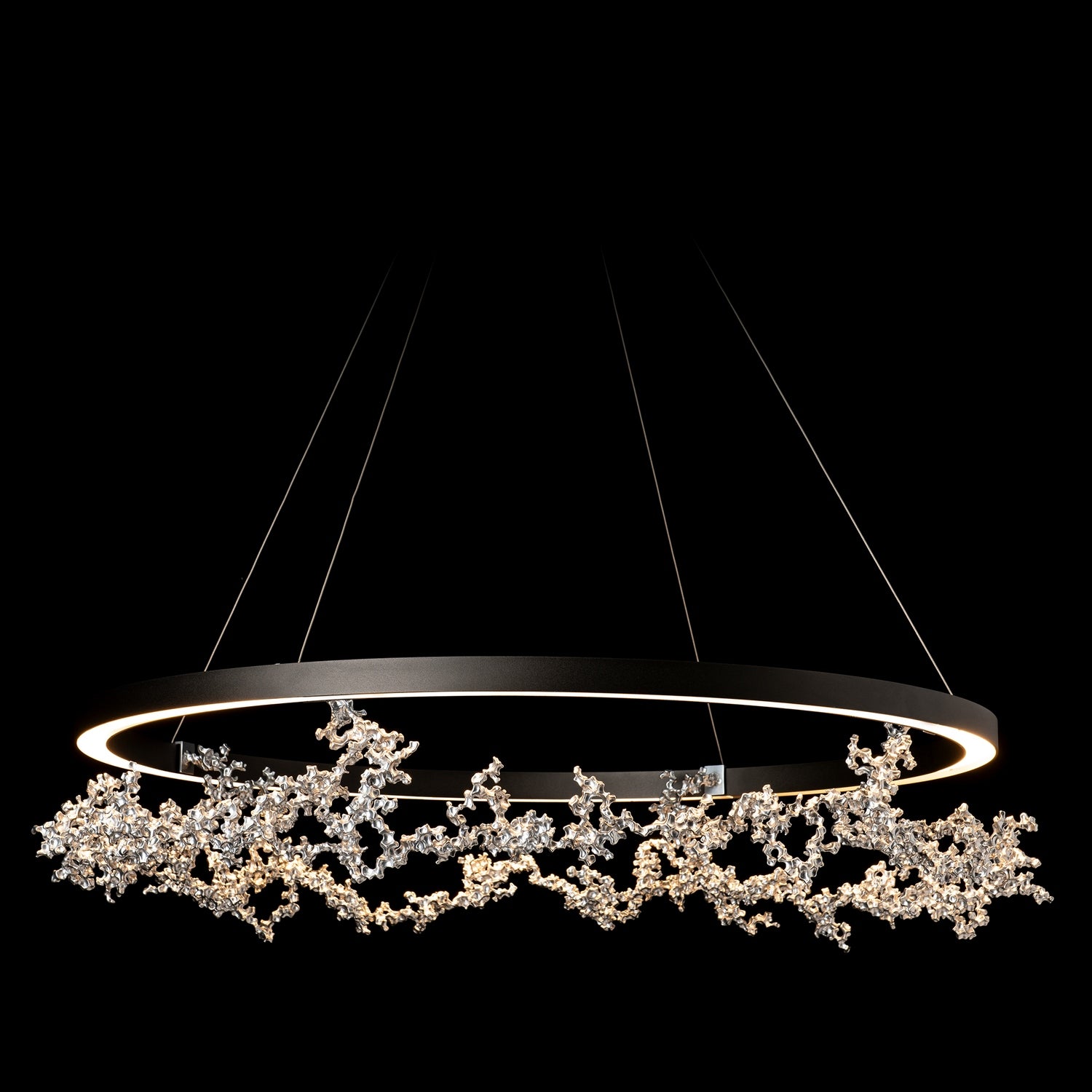 Hubbardton Forge - 401330-LED-STND-14-85 - Coral LED Ring Pendant - Coral - Oil Rubbed Bronze