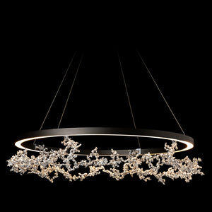 Hubbardton Forge - 401330-LED-STND-14-85 - Coral LED Ring Pendant - Coral - Oil Rubbed Bronze