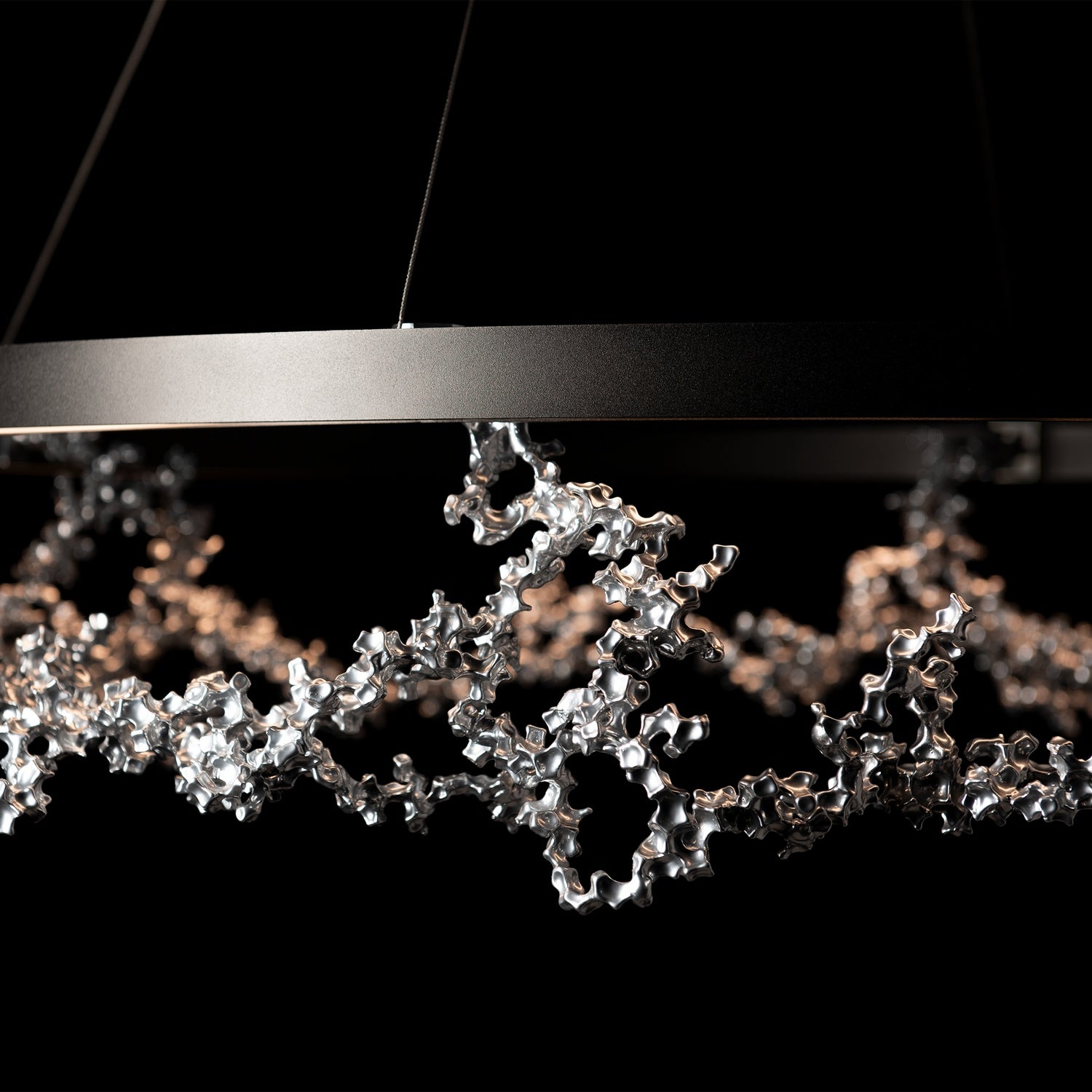 Hubbardton Forge - 401330-LED-STND-14-85 - Coral LED Ring Pendant - Coral - Oil Rubbed Bronze