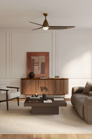 Minka Aire - F758L-HBR/DB - 65" Ceiling Fan - Lirden - Heritage Brass