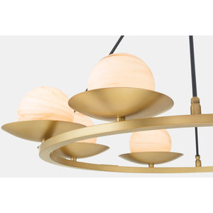 Minka-Lavery - 10388-876 - Eight Light Pendant - Olenne - Legacy Brass
