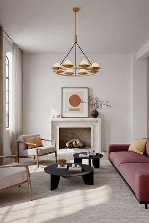 Minka-Lavery - 10388-876 - Eight Light Pendant - Olenne - Legacy Brass