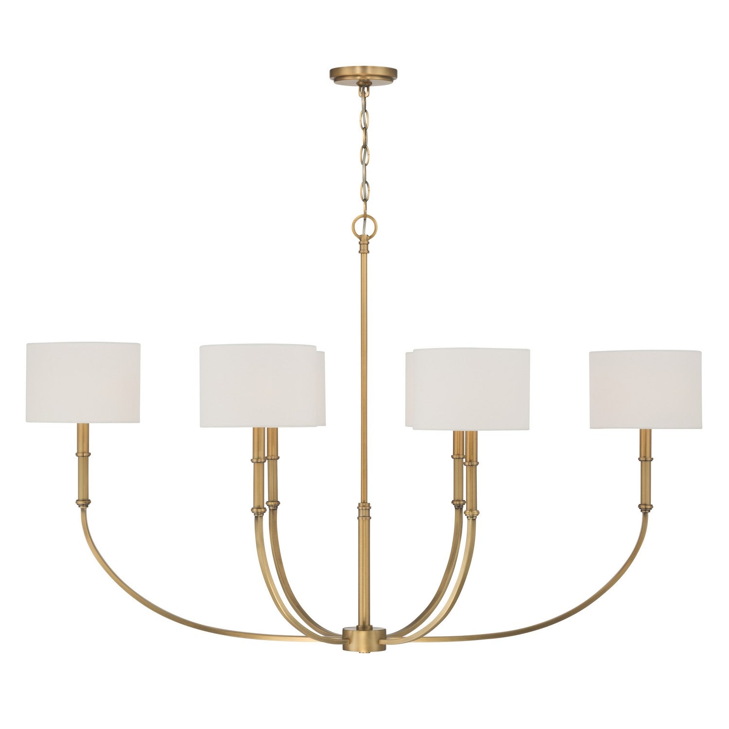Minka-Lavery - 10427-732 - Six Light Linear Chandelier - Molvene - Legacy Brass