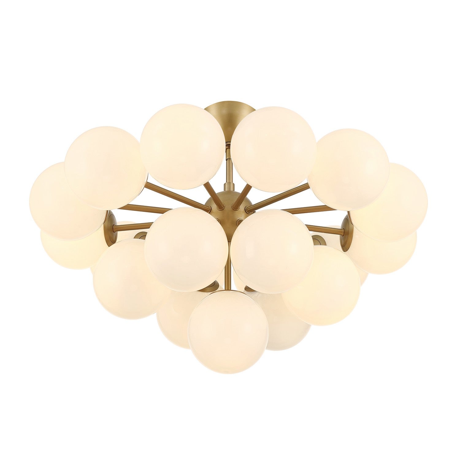 Minka-Lavery - 12079-732 - 19 Light Convertible Chandelier/Semi-Flush Mount - Lunara - Legacy Brass