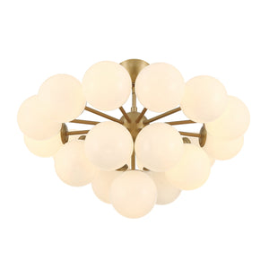 Minka-Lavery - 12079-732 - 19 Light Convertible Chandelier/Semi-Flush Mount - Lunara - Legacy Brass