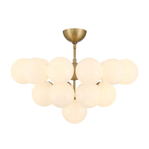 Minka-Lavery - 12079-732 - 19 Light Convertible Chandelier/Semi-Flush Mount - Lunara - Legacy Brass