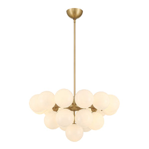 Minka-Lavery - 12079-732 - 19 Light Convertible Chandelier/Semi-Flush Mount - Lunara - Legacy Brass