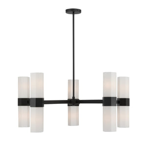 Minka-Lavery - 12129-899 - Ten Light Chandelier - Delgada - Dark Matte Black